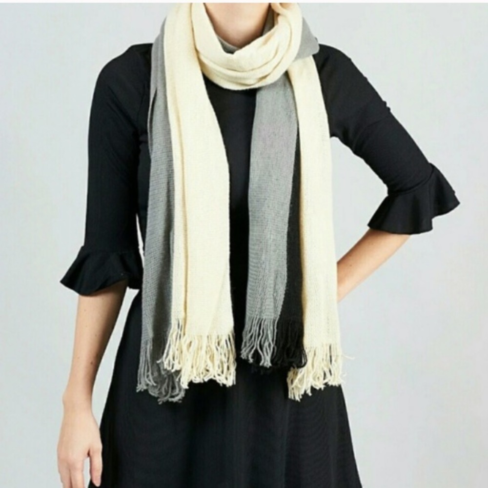 Donni Tri Color Blanket Scarf FabFitFun New